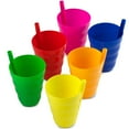 thumbnail image 2 of JoyServe 6-Pack Kids Cups with Straws – BPA-Free Plastic Tumblers with Easy-Grip Design for Toddlers and Children, 2 of 9