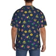 thumbnail image 3 of Gukieu Mardi Gras Carnival Print Men's Short-sleeved Shirts, Button-down Pocket Shirts, T-shirts, Beach Vacation Travel Summer Clothing-XX-Large, 3 of 5