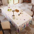 thumbnail image 3 of Spring and Summer Table Cloth, Wildflower Floral Polyester Pongee Tablecloth, Stain Resistant Wipeable Rectangular Tablecloth for Indoor and Outdoor Party Picnic Dinner Decoration 60X120, 3 of 6