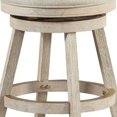 thumbnail image 4 of Benjara Tabouret en Bois avec Assise Ronde en Tissu, Gris, 4 of 5