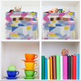 thumbnail image 6 of Yayeee 2 Pack Canvas Storage Basket with Handles for Shelves Fabric Bins Closet Organizer, Retro Simple Shapes, 6 of 8