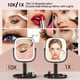 thumbnail image 4 of Espejo de maquillaje Horyliin con aumento de 10 x 1 x 1 x con luces recargables, 4 of 8
