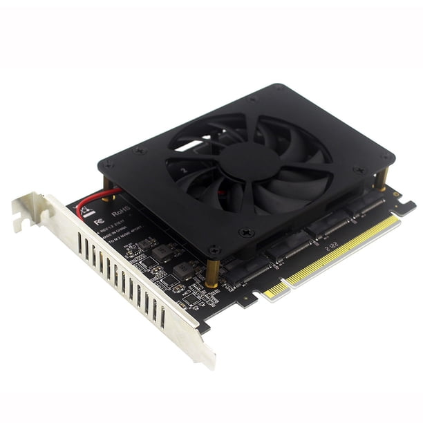 Adaptador PCIEX16 de expansión RAID X NVME M.2 2 Mkey SSD con disipador de calor 4 32Gbps