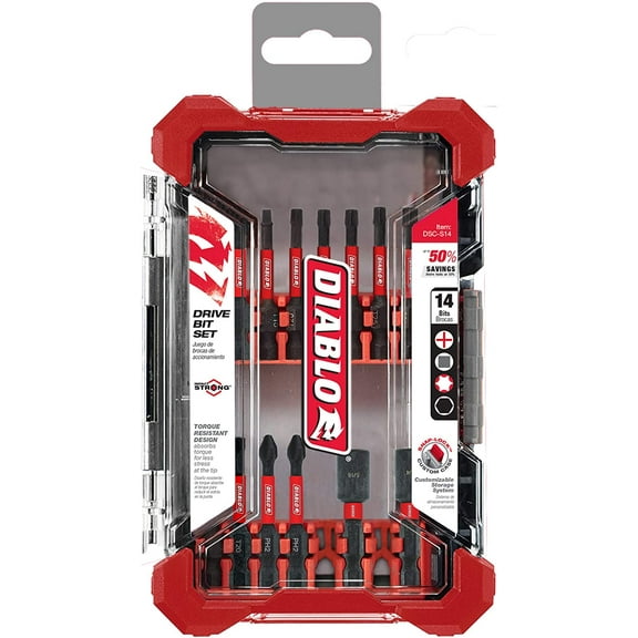 Diablo 14-Piece Impact Screwdriver Bit Set