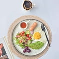thumbnail image 4 of Round Placemats Heat Resistant Washable Non-Slip Woven Braided Table Mats Cotton Polyester Circle Insulated Place Mats for Dining Table Kitchen & Home Decor, 1Pc, Non-Slip & Reusable(Coffee,14x14"), 4 of 7