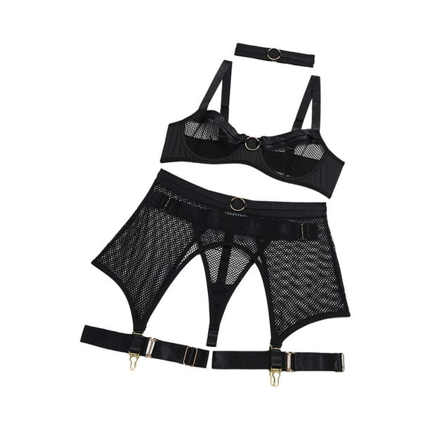 Ropa interior de mujer Conjunto de lenceria sensual de malla para el dia de jinwen Ropa interior de mujer Walmart en linea