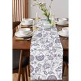 thumbnail image 2 of Farmhouse Spring Burlap Cotton Table Runner 14x72 Inches Long, Light Purple Fruit Plant Leaf Flower Farmhouse Table Runners, Outdoor Dining Tablecloths Decor for Baby Shower/Party/Wedding, 2 of 6