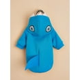thumbnail image 2 of Pet clothes: Dog and cat hooded sweatshirt with velvet Warm and comfortable, shark shape is unique and fashionable, simple and g (Blue,5XL), 2 of 7