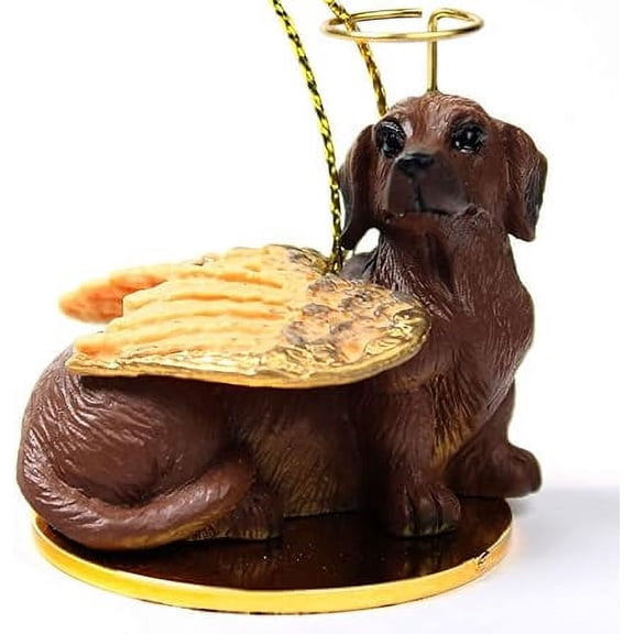 Dachshund Angel Dog Ornament - Red
