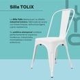 thumbnail image 2 of Silla Tolix 4 Pzas Comedor Casa Restaurante Exterior Jardin blanco, 2 of 8