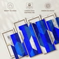 thumbnail image 6 of Elephant Stock Abstract Blue Hexagons Wall Art - Horizontal Multi Panel Canvas - Living Room Wall Decor - Abstract Multi Panel - Blue And Gray Decor - 43" x 27", 6 of 8