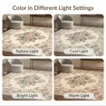 thumbnail image 7 of ODIKA 9'x12' Washable Area Rug Non-Slip, Chair-Friendly Pink Motif Long Featuring Decorative Frame Vintage Sage Bathroom for Dining Room, Basement, Large Office, 7 of 7