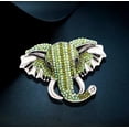 thumbnail image 3 of Green Fashion Elephant Lapel Brooch Pin for Women Rhinestone Animal Clip Collar Sweater Clothes Brooches Pins, 3 of 3