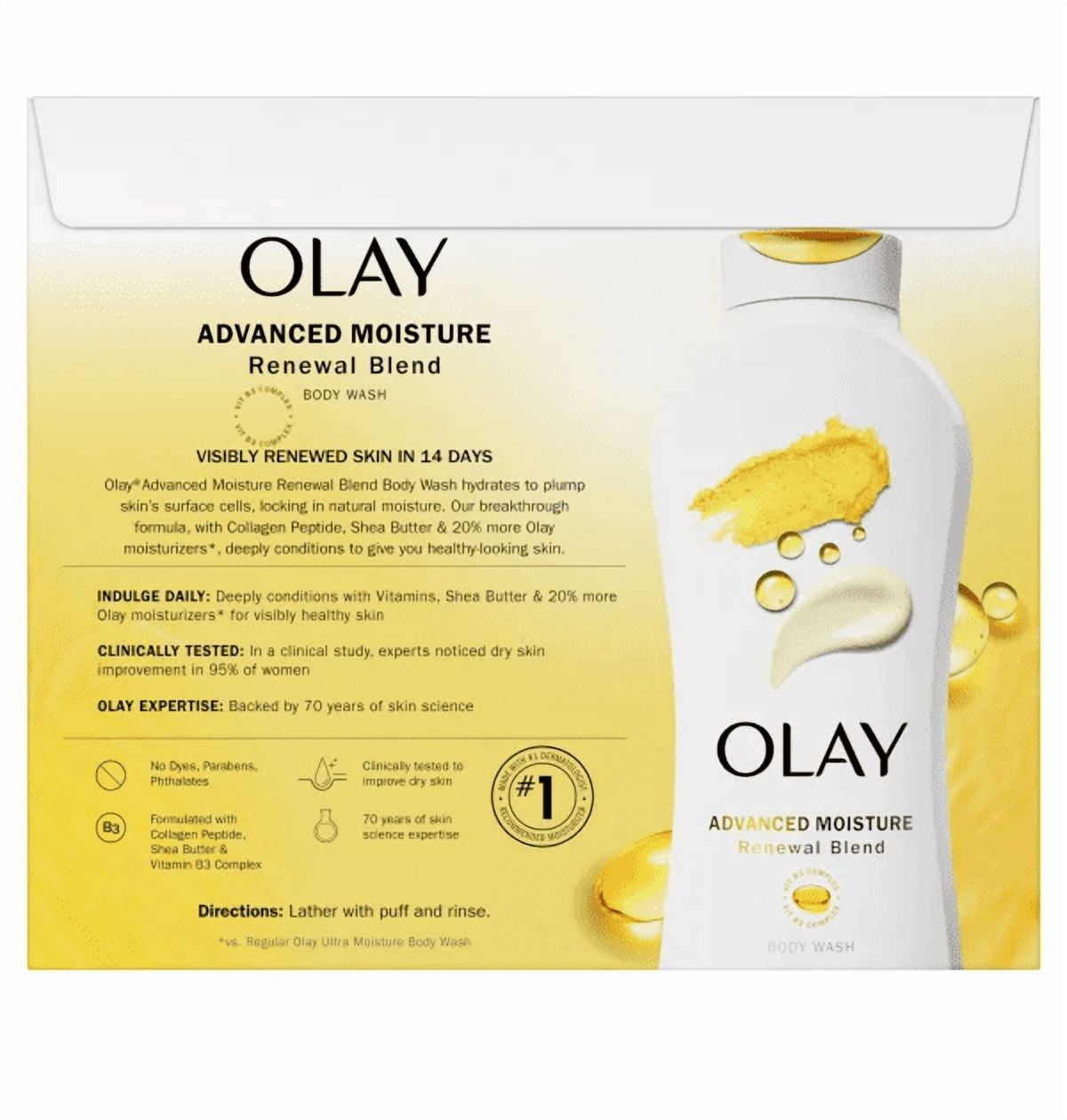 Olay Ultra Moisture Plus Body Wash, 23.6 fl oz, 3-Pack