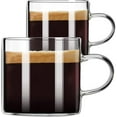 thumbnail image 1 of Espresso Cups Set of 2, Espresso Shot Glass 4.3 OZ, Glass Expresso Shots Cup Small Coffee Cup with Handle, Espresso Accessories, 1 of 6