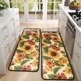 thumbnail image 4 of Kitchen Rugs Sets Of 2,Beige Red Sunflower Pattern Anti Fatigue Kitchen Mat Rugs Non Slip Washable,Decorative Kitchen Floor Mats for Kitchen,Sink,Laundry,17"x47"+17"x47", 4 of 5