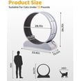 thumbnail image 5 of NovaCraftCat Wheel, PP Plastic Cat Exercise Wheel for Quiet Running Indoor Use, 31.5" Cat Treadmill with Carpeted Wheel, Cat Exerciser Helps Cats to Lose Weight and Keep Health, Easy to Install（Gray）, 5 of 14
