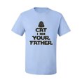 thumbnail image 3 of Cat I Am Your Father Cat Lover Men's Graphic T-Shirt, Light Blue, 3X-Large, 3 of 5