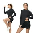 thumbnail image 2 of QPNGRP Women's Long Sleeve Shirts UPF 50+ Sun Protection SPF Quick Dry Lightweight T-Shirt Swim Hiking Runing Fishing Tops Black S, 2 of 7