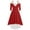 Red, variant on qelini Off the Shoulder Dresses for Women Christmas Long Sleeve Solid Boat Neck Dress Dressy Elegant Dresses