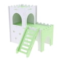 thumbnail image 2 of Hamster House W/ Slide Hamster Bed Cage Nest Hedgehog Castle Climb Toys Green, 2 of 8
