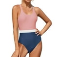 thumbnail image 2 of BONIXOOM Women's Fashionable And Sexy Patchwork Color Contrast Jumpsuit Swimsuit, 2 of 9