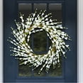 thumbnail image 4 of Front Door Wreath Farmhouse Grapevine Wreath Artificial Forsythia Flower Wreath Spring Wreaths, 4 of 6