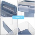 thumbnail image 5 of ABPETE 2 Layer Clear Plastic Dividing Storage Box with Removable Tray Multipurpose Stationery Storage Box with Handle Portable Sewing Box Art Craft Supply Organizer Home Utility Box (Small Blue), 5 of 18