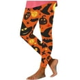 thumbnail image 2 of VBTAPA Halloween Pumpkin Leggings for Women Funny Cute Printed High Waist Stretch Workout Yoga Pants Holiday Party Tights Buttery Soft Milk Silk Legging Winter Savings Multicolor#3 XXL, 2 of 4
