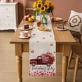 thumbnail image 2 of Valentine's Day Table Runner 70 Inches Long Farmhouse Dress Scarves, Red Roses Car Love Hearts Romantic Burlap Dining Tablerunner for Coffee Table/Kitchen Island/Party Décor, 13" x 70", 2 of 8