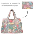 thumbnail image 5 of Wrapables Large & Small Foldable Tote Nylon Reusable Grocery Bags, Set of 4, Butterflies & Doodles, 5 of 5
