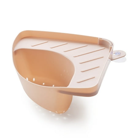 

Triangular Corner Sink Drain Rack Shelf Basket Food Strainer Vegetable Fruit Drainer Sponge Holder Kitchen Filter