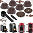 thumbnail image 3 of 5Pcs Reusable Vertuo Pods for Nespresso Machine, Coffee Capsule with 2 Silicone Lids 1 Spoon and Brush, (150Ml), 3 of 5