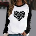 thumbnail image 1 of Qiopertar Mode Femmes Imprimé Col Rond Pull Manches Longues Blouse Confortable Chandail en Molleton Liquidation Livraison Gratuite à Moins de 5$ jusqu'à 90 % de Réduction, 1 of 6