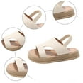 thumbnail image 4 of Gubotare Kids Sandals Girls Girls Toddler/Little Kid Open-Toe Flower Summer Dress Sandals Summer Outdoor Shoes Size 13 (Beige,Little Kids 13), 4 of 6