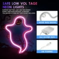 thumbnail image 2 of Halloween Ghost Neon Signs LED Neon Night Light Table Decor for Kids Room Halloween Party Decorations(White Ghost), 2 of 7