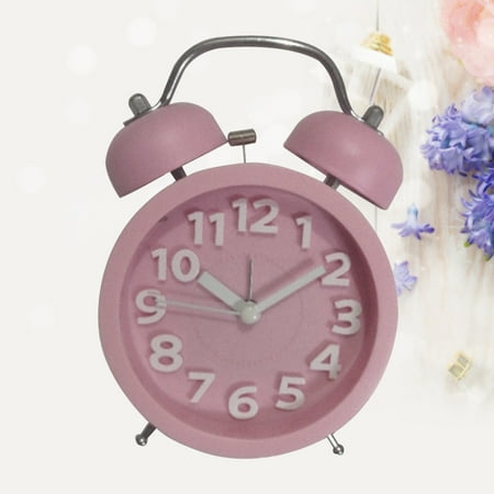 LEORX 1Pcs Desktop Pink Alarm Clock with Loud Alarm for Home and Working Environments