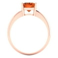 thumbnail image 4 of 2 ct Oval Cut Simulated Red Diamond Solitaire Engagement Ring for Women in 18K Rose Gold, 4 of 5