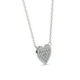 thumbnail image 2 of IGI Certified Lab Grown Diamond Classic Heart Pendant Necklace for Women | 1/5ctw Round Cut Diamond Necklace with 18 Inch Cable Chain 14K Solid White Gold F-G, VS-SI Quality (0.20 Ctw), 2 of 5