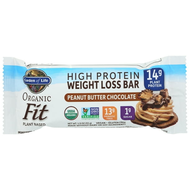 Garden Of Life Protein Organic Fit Weight Loss Bar Peanut Butter Chocolate 12 Ct - Walmartcom