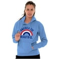 thumbnail image 4 of Patriotic America the Beautiful Hoodie Sweatshirt Women Brisco Brands S, 4 of 5