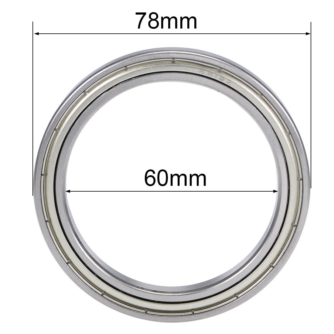 Unique Bargains 2pcs 6812ZZ Deep Groove Double Shielded Ball Bearings Z2 2.36"x3.07"x0.39"
