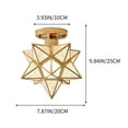 thumbnail image 3 of Five-Pointed Star Crystal Ceiling Light - Shatterproof LED Fixture for Entryways (25x20x20cm, Gold), 3 of 9