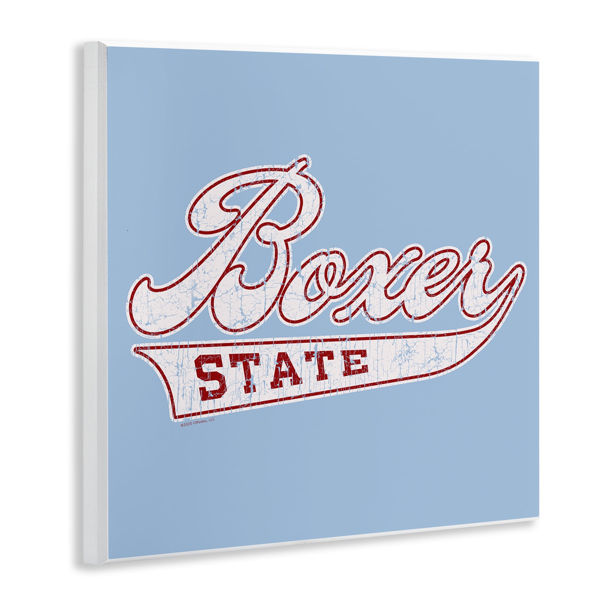 Stupell Industries Boxer State Varsity Style Novelty & Humor Painting Unframed Art Print Wall Art, 12 x 12