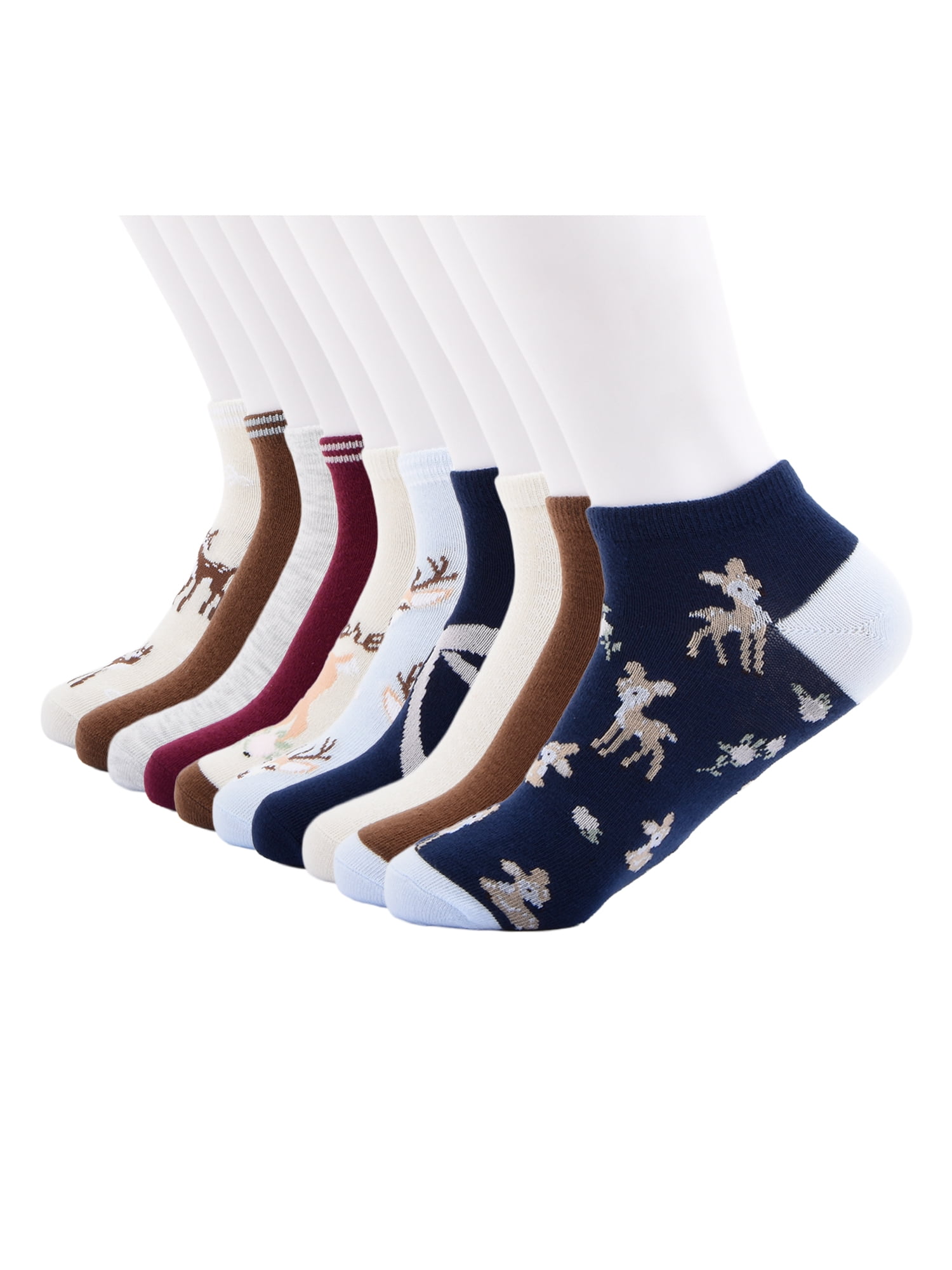 No Boundaries Women’s Low Cut Socks, 10 Pack, Shoe Sizes 4-10