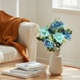 thumbnail image 4 of Bradem 12.2 Inch Blue Artificial Rose Simulation Decorative Flower, Ornament Rose, Silk Flower, Faux Rose, Home Decor Flower, Artificial Bloom, 4 of 7