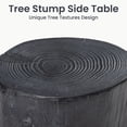 thumbnail image 5 of VENTOPYR Painted Black Concrete End Table,Faux Wood Tree-Trunk Stool, 5 of 6