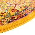thumbnail image 6 of Unique Loom Calypso Collection Area Rug - Kaiso (5' 3" Round Yellow/Blue), 6 of 7