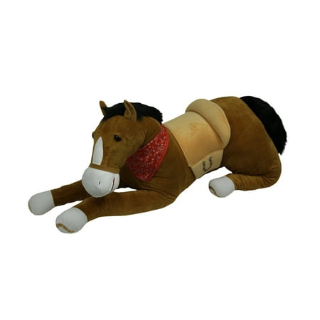 Giant Chestnut Brown Plush Horse Stuffed Animal Toy - Walmart.com