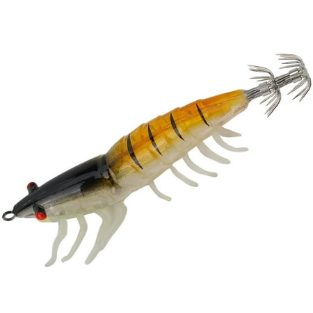 7 3.0# Squid Bait Squid Hook Wood Shrimp Squid Hook Soft Leg Shrimp Lure Bait